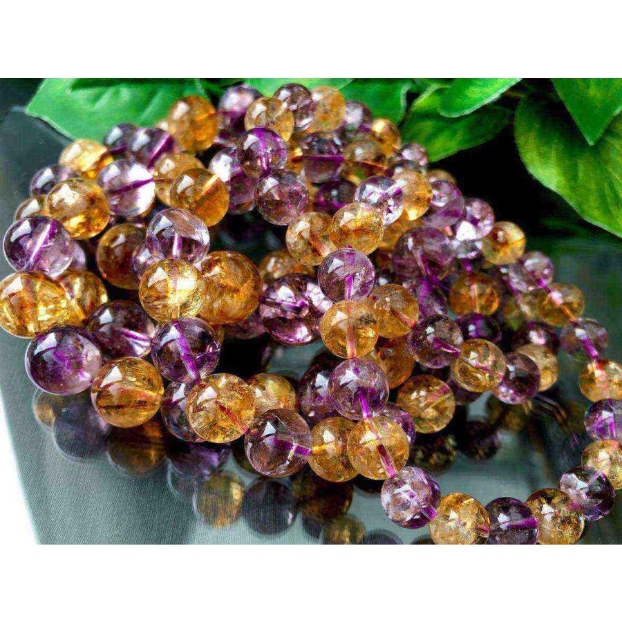 【大玉 アメトリン】気品あふれる光のグラデーション 天然石 ブレスレット アメトリン・グラデーション・ブレス -豊かさ、物質的なエネルギーを