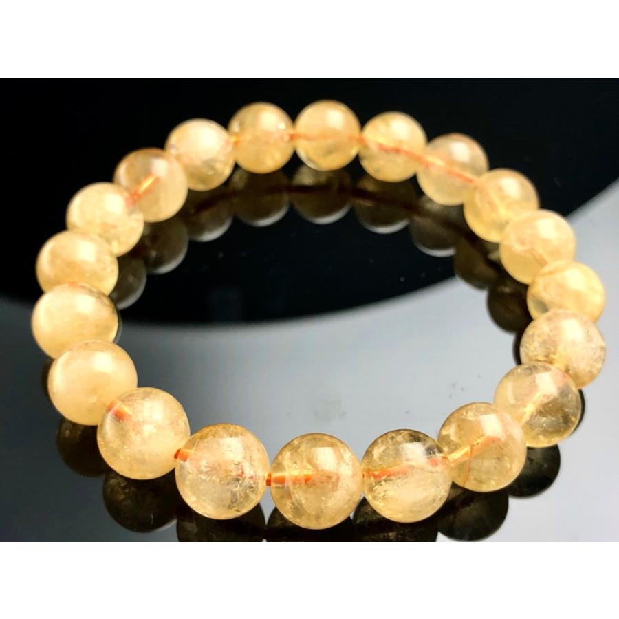 優しいハニーカラー☆天然石ブレスレット/ミルキーハニーシトリン（黄