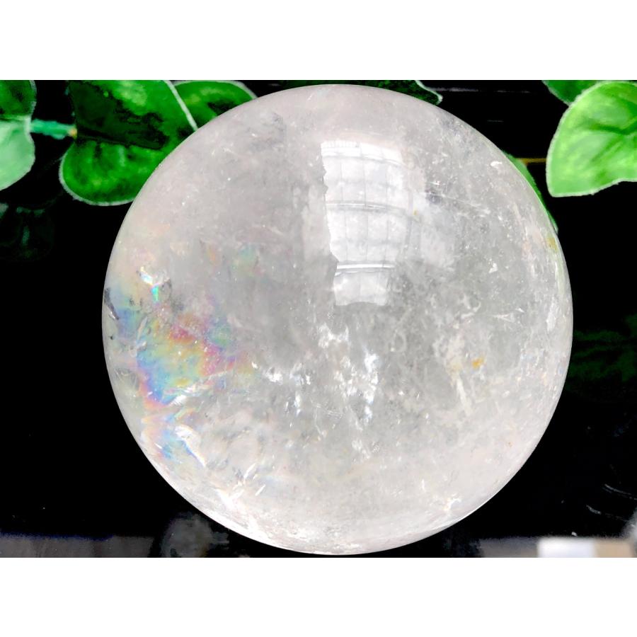 【1点物】虹入り★人気の丸玉！マダガスカル産★天然石/マダガスカル産レインボー水晶ボール（cristal/quartz/スフィア）/ラウンド/約75mm/1個【ネコポス不可】_2