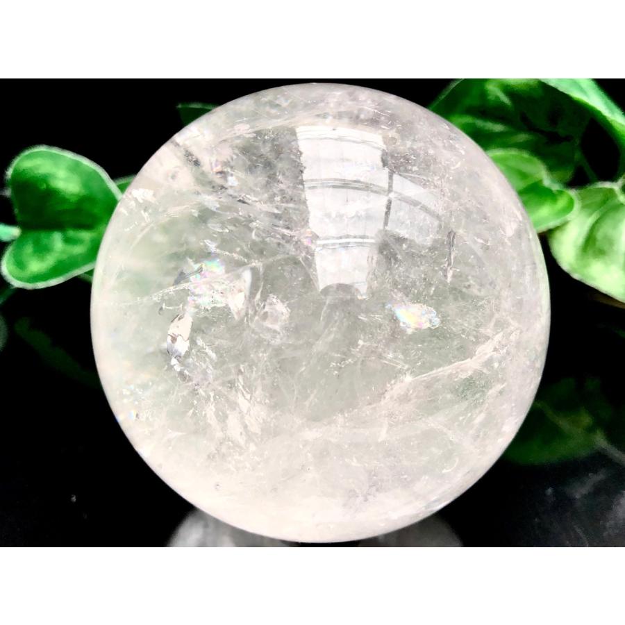 【1点物】虹入り★人気の丸玉！マダガスカル産★天然石/マダガスカル産レインボー水晶ボール（cristal/quartz/スフィア）/ラウンド/約75mm/1個【ネコポス不可】_4