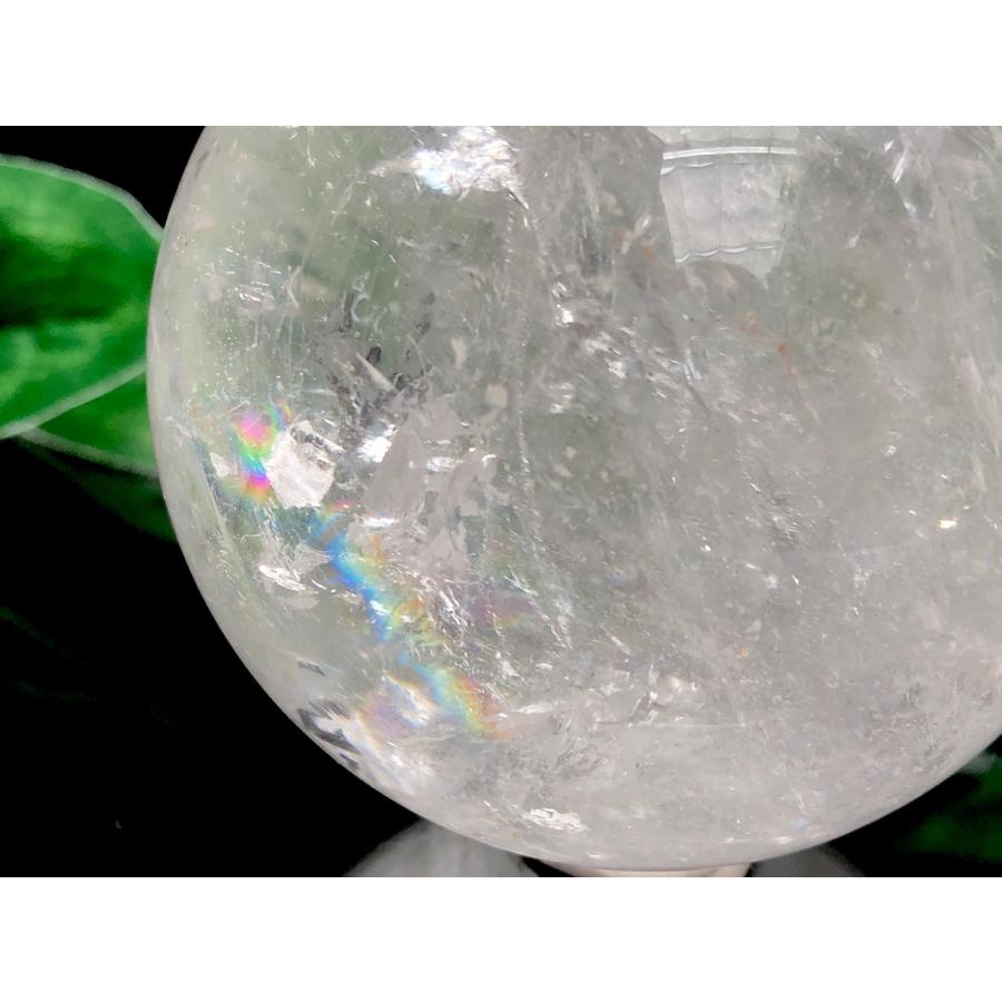 【1点物】虹入り★人気の丸玉！マダガスカル産★天然石/マダガスカル産レインボー水晶ボール（cristal/quartz/スフィア）/ラウンド/約75mm/1個【ネコポス不可】_6