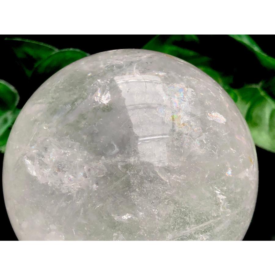 【1点物】虹入り★人気の丸玉！マダガスカル産★天然石/マダガスカル産レインボー水晶ボール（cristal/quartz/スフィア）/ラウンド/約75mm/1個【ネコポス不可】_7