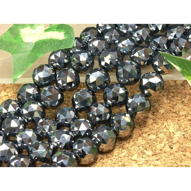 激レア！限定入荷★健康の石として今話題！★高純度鉱石★パワーストーンビーズ/テラヘルツ/スターカット/10mm/1連【天然石/パワーストーン】【アメリカツーソ