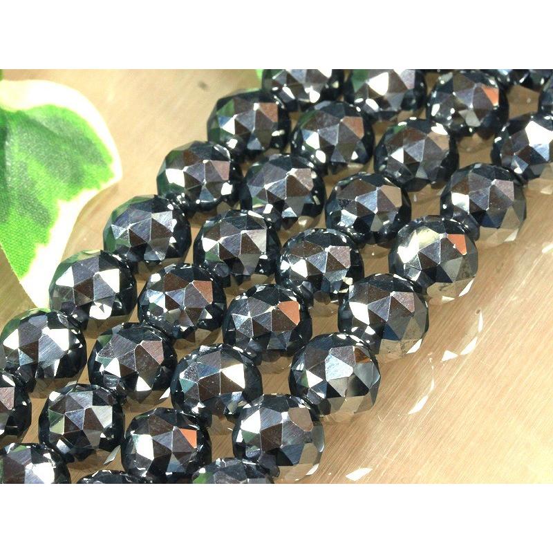 激レア！限定入荷★健康の石として今話題！★高純度鉱石★パワーストーンビーズ/テラヘルツ/スターカット/10mm/1連【天然石/パワーストーン】【アメリカツーソの画像