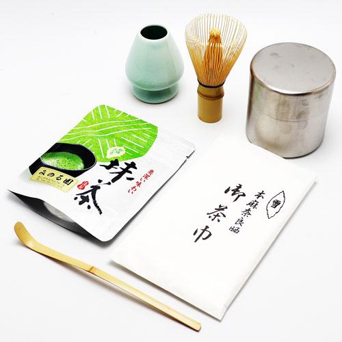 千歳盆 茶櫃 10点セット 抹茶茶碗 棗 花丸 建水 織部 茶筅 くせ直し