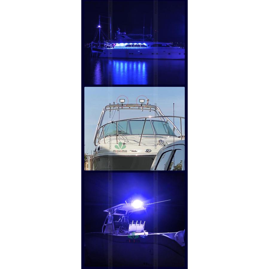 24v led ワーク ライト 12v 青 LED 青 LED作業灯 ワークライト 2台 