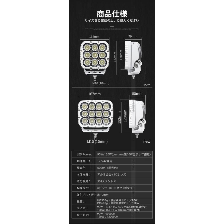 豪然たるLED御勤め灯 120W 白いこと上半身｜12V 24V相応う 舟・船・鉄道車両用細工物ともし火｜広角照らしだす12000ルーメン msm82120-W 最高限度14ヵ月言いはなつ 耐久性軽銀マイコン製 白上半身