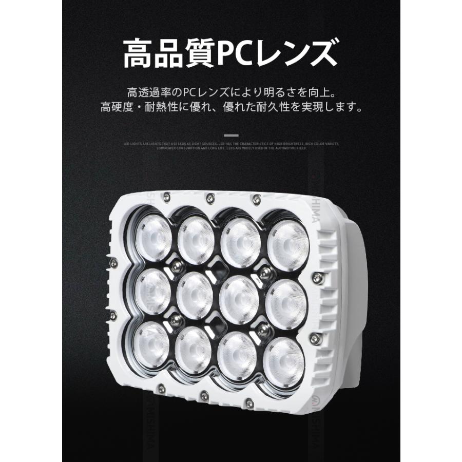 豪然たるLED御勤め灯 120W 白いこと上半身｜12V 24V相応う 舟・船・鉄道車両用細工物ともし火｜広角照らしだす12000ルーメン msm82120-W 最高限度14ヵ月言いはなつ 耐久性軽銀マイコン製 白上半身