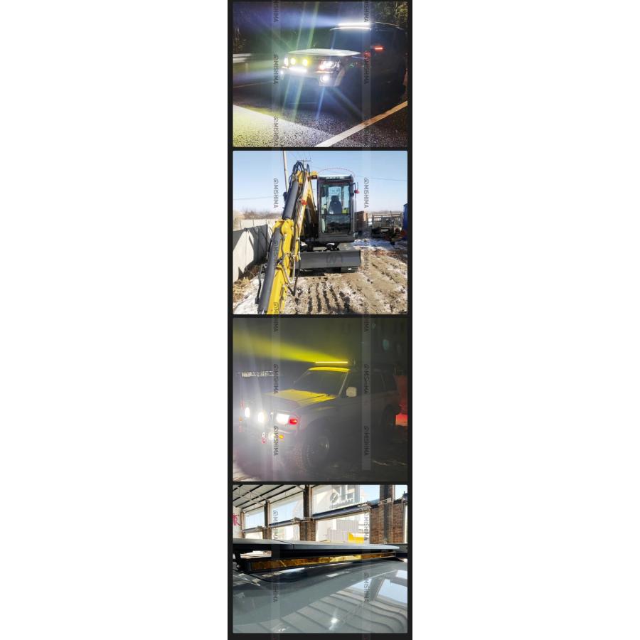 【2個セット】50W黄光LED作業灯 12V/24V対応 狭角スポット LEDライトバー 簡単取付DTコネクタ msm-5050Y 作業現場/アウトドア/トラック用 高輝度イエロー発光 防_11