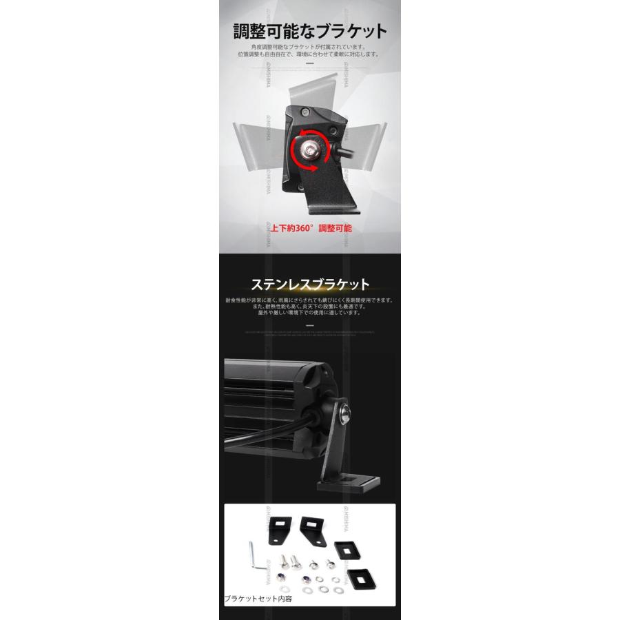 LEDライトバー 120W ホワイト発光 作業灯LED サーチライト 農業機械・オフロード車対応 防水広角狭角兼用 12V 24V対応 msm-D2120 一年保証_6