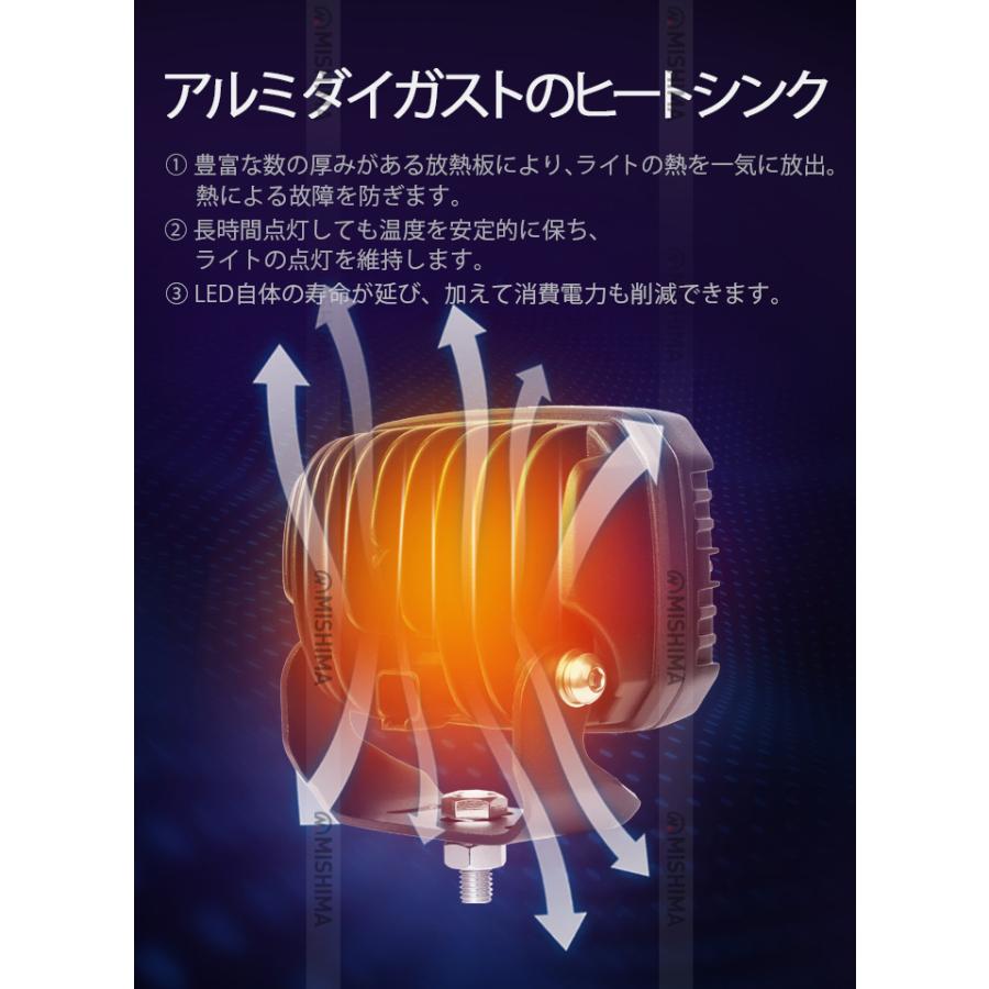 投光器 led作業灯ワークライト【3台・60Wハイパワーled】12v 24vに対応 msm8260 ハイパワー 拡散タイプ トラック 船舶 路肩灯_9