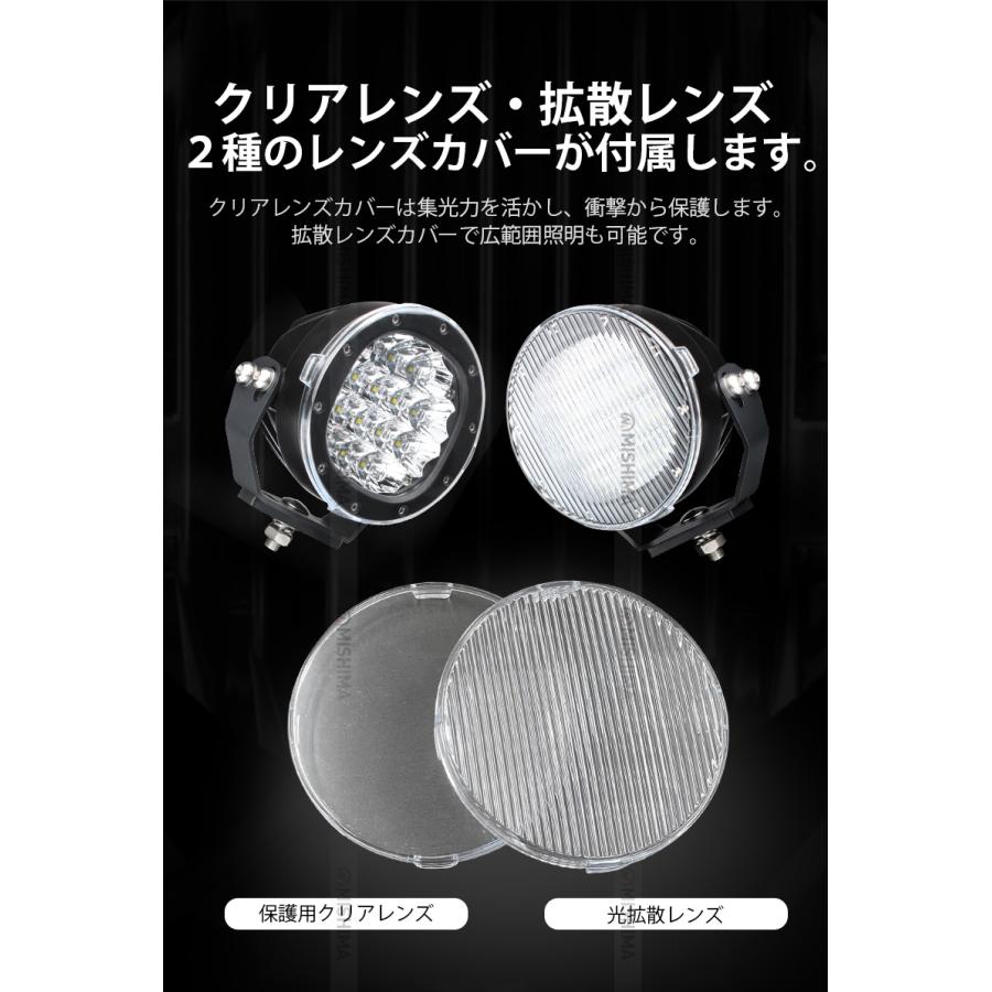 LED作業灯12v 24v兼用 【クリア/拡散レンズ・1台・最大14ヵ月保証】80Wハイパワー msm3480 ノイズ対策 トラクター・重機/前照灯 ledサーチライト/led投光器/作業の画像