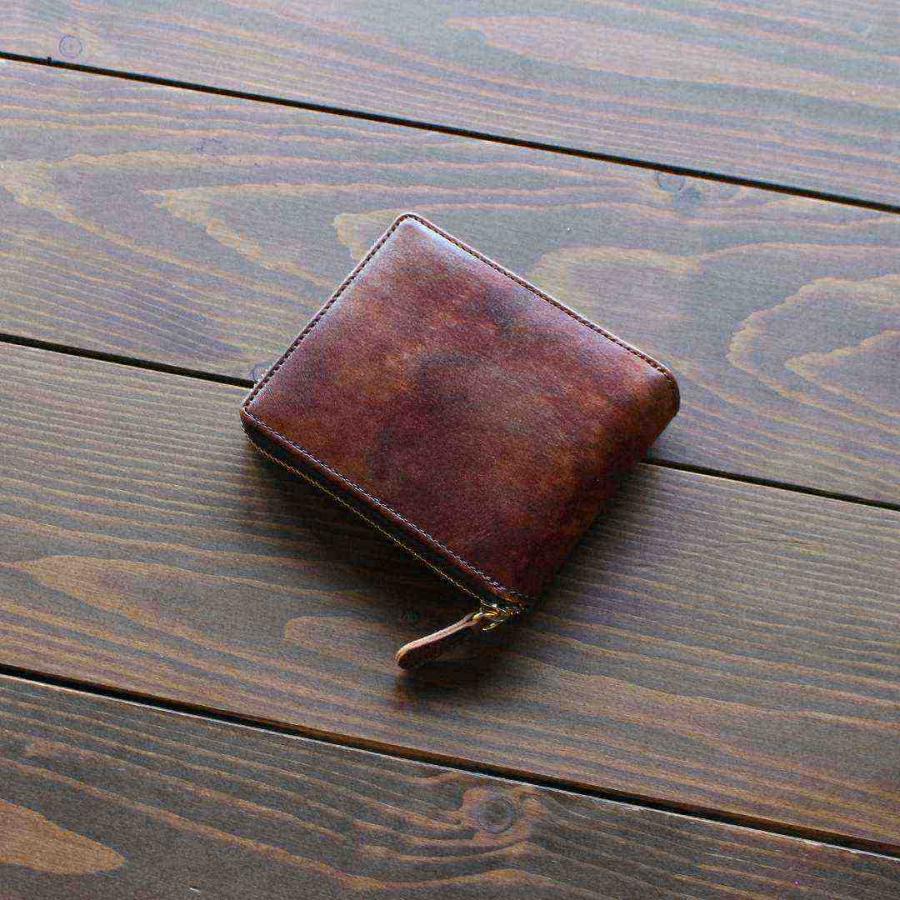 【leather-g/レザージー】イタリアンレザーのファスナー二つ折り財布[hw-001]｜itempost｜02