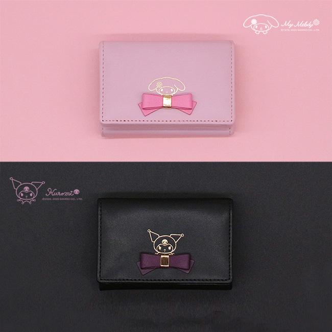 マイメロディ/サンリオ】マイメロ クロミの三つ折り財布 本革［mymelo