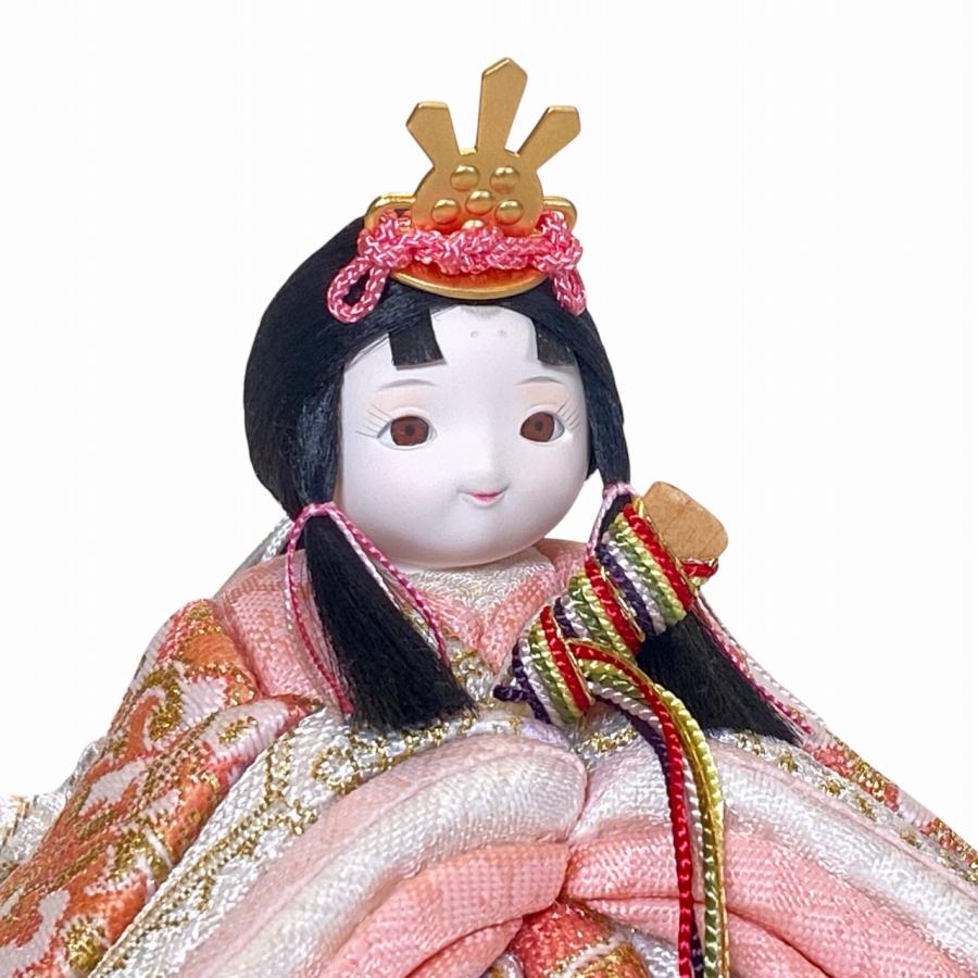 rico夢乃（ゆめの）木目込み十人飾り雛人形 高岡塗台 ミルキー桜蒔絵屏風の画像