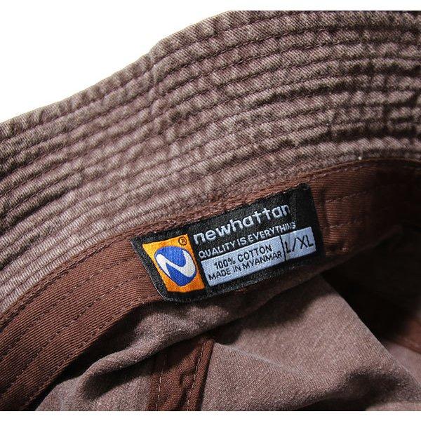 NEWHATTAN (ニューハッタン) US ハット 帽子 バケットハット (1505) BucketHat DARK BROWN ウォッシュデニム｜itempost｜06