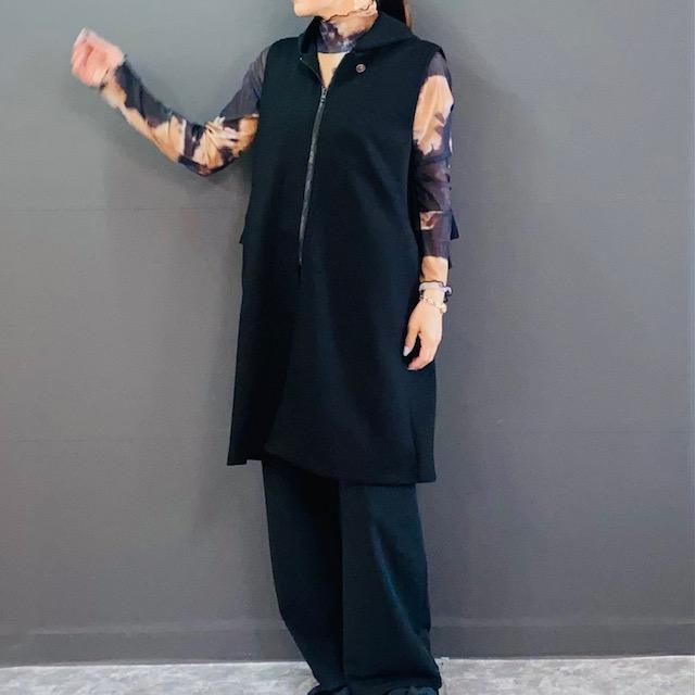バックフリル ロング ジレ ベスト フリーサイズ 2024AW 新作