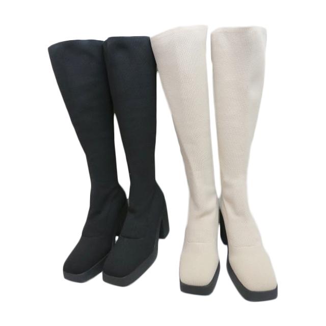 50%OFF]COCO DEAL ニットロングブーツ : 1-ogmosp656-24285 : shopooo 