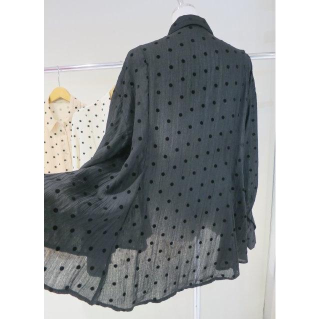 COCODEAL ドットフロッキーペプラムシャツ 75118087 : shopooo COCODEAL ドットフロッキーペプラムシャツ 75118087 : shopooo