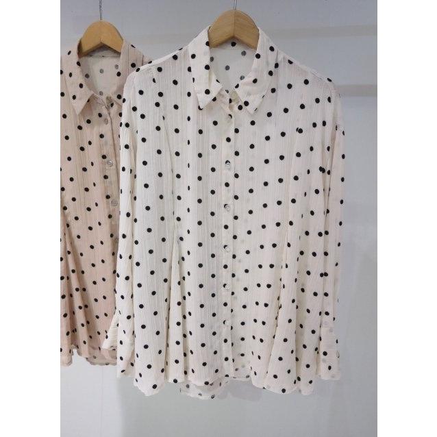 COCODEAL ドットフロッキーペプラムシャツ 75118087 : shopooo COCODEAL ドットフロッキーペプラムシャツ 75118087 : shopooo