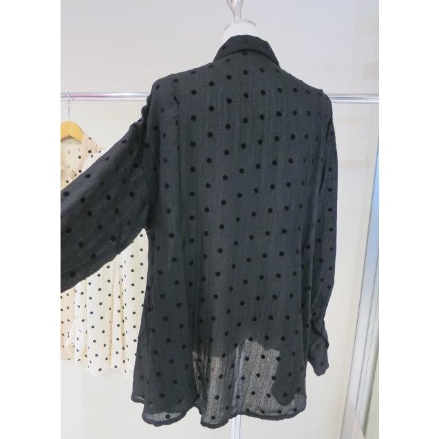 COCODEAL ドットフロッキーペプラムシャツ 75118087 : shopooo COCODEAL ドットフロッキーペプラムシャツ 75118087 : shopooo