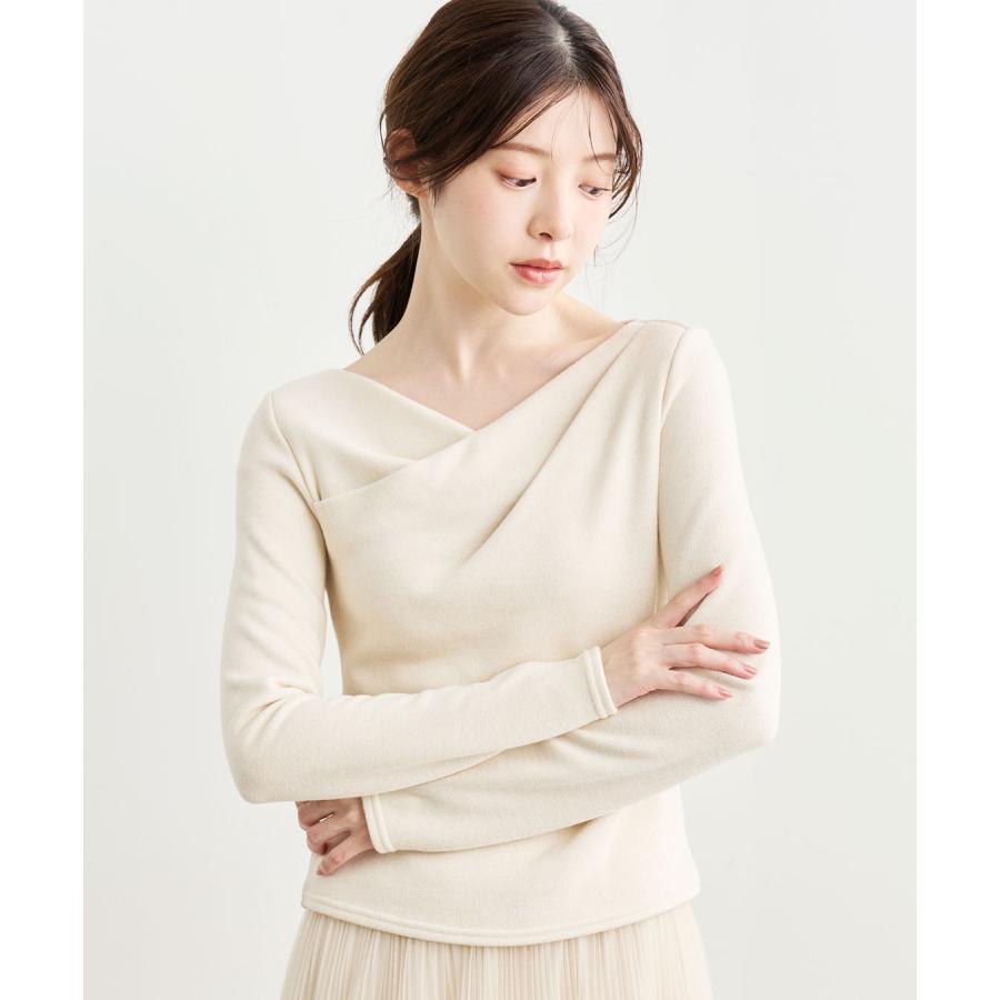 即完 ココディール 新品タグ付 アシメネックオフショルダーカットソー ベージュ COCODEAL アシメネックオフショルダーカットソー 75721415 : shopooo