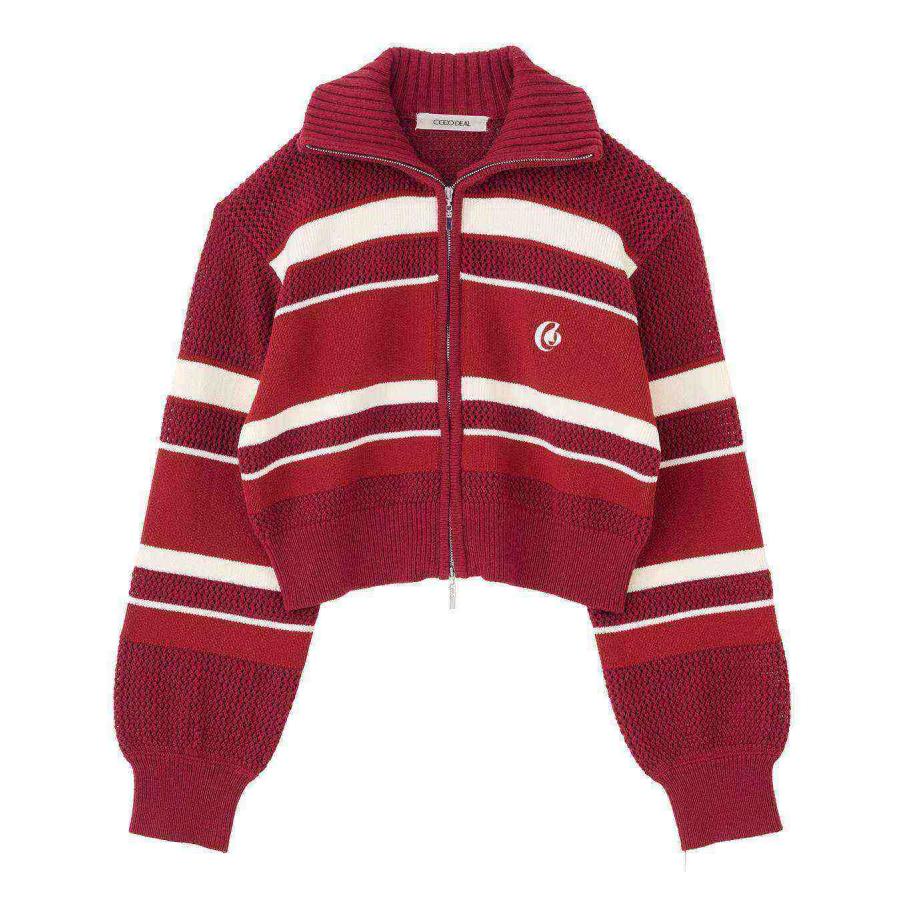 COCODEAL トラックジャケット風ニットブルゾン 76133181 : shopooo by