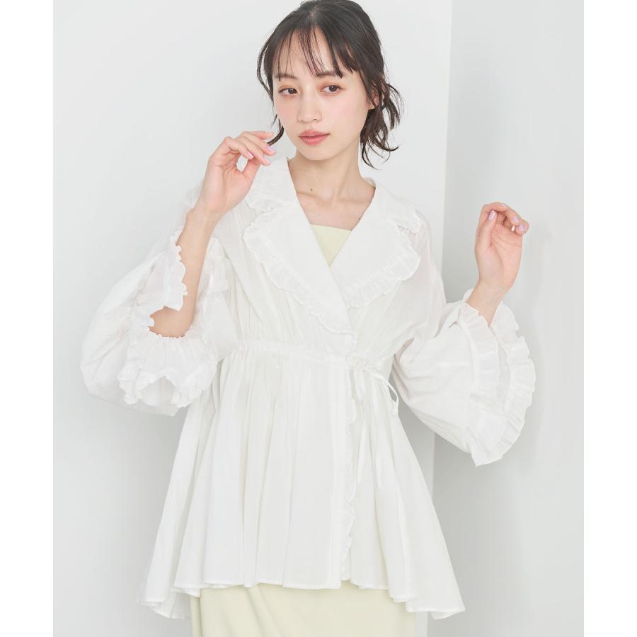 ココディール　フリルブラウス　新品 ココディール（COCO DEAL） (セール30%OFF) プリーツフリルブラウス 24