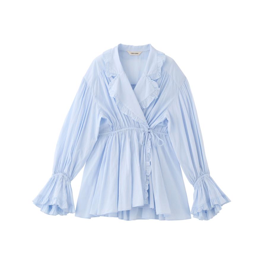 COCODEAL オープンカラーフリルブラウス COCODEAL オープンカラーフリルブラウス 76218302 : shopooo by GMO