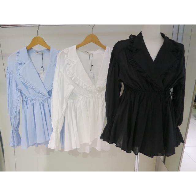 COCODEAL オープンカラーフリルブラウス 76218302 : shopooo by GMO