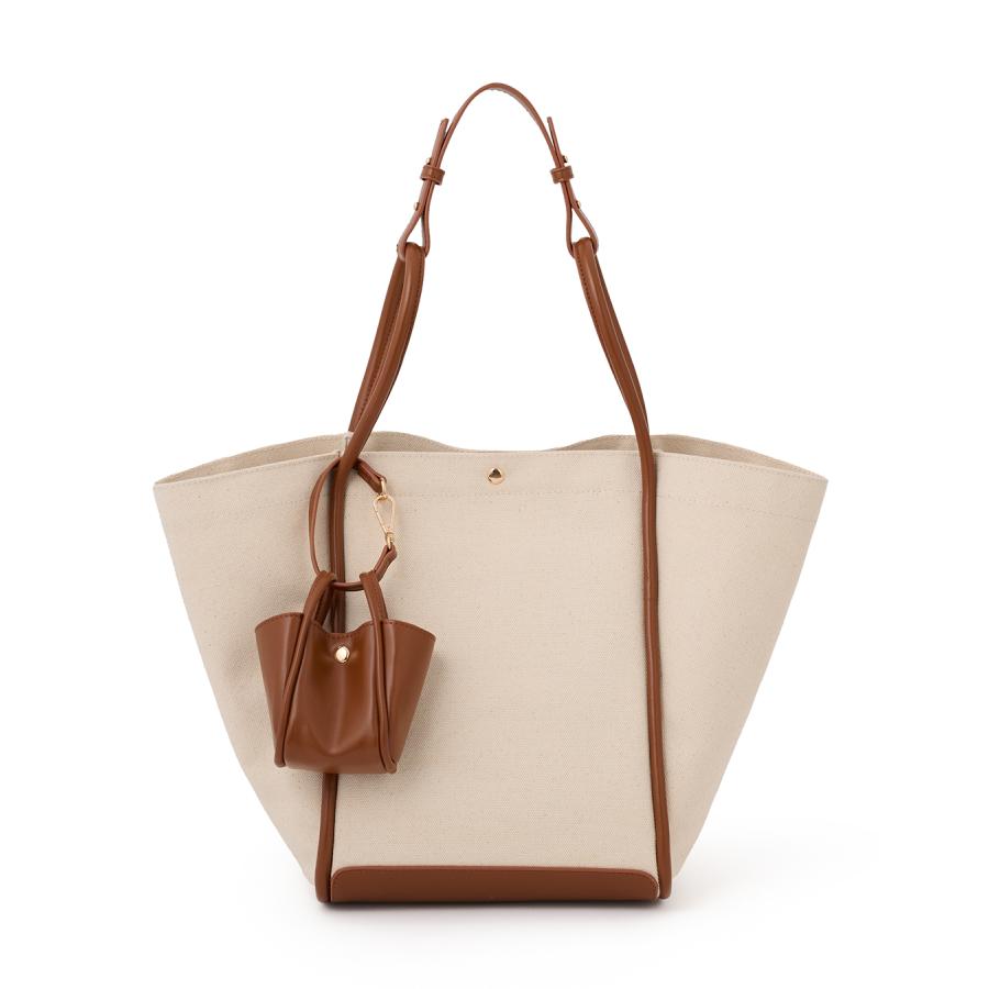 COCODEAL バイカラートリミングキャンバストート 76252301 : shopooo
