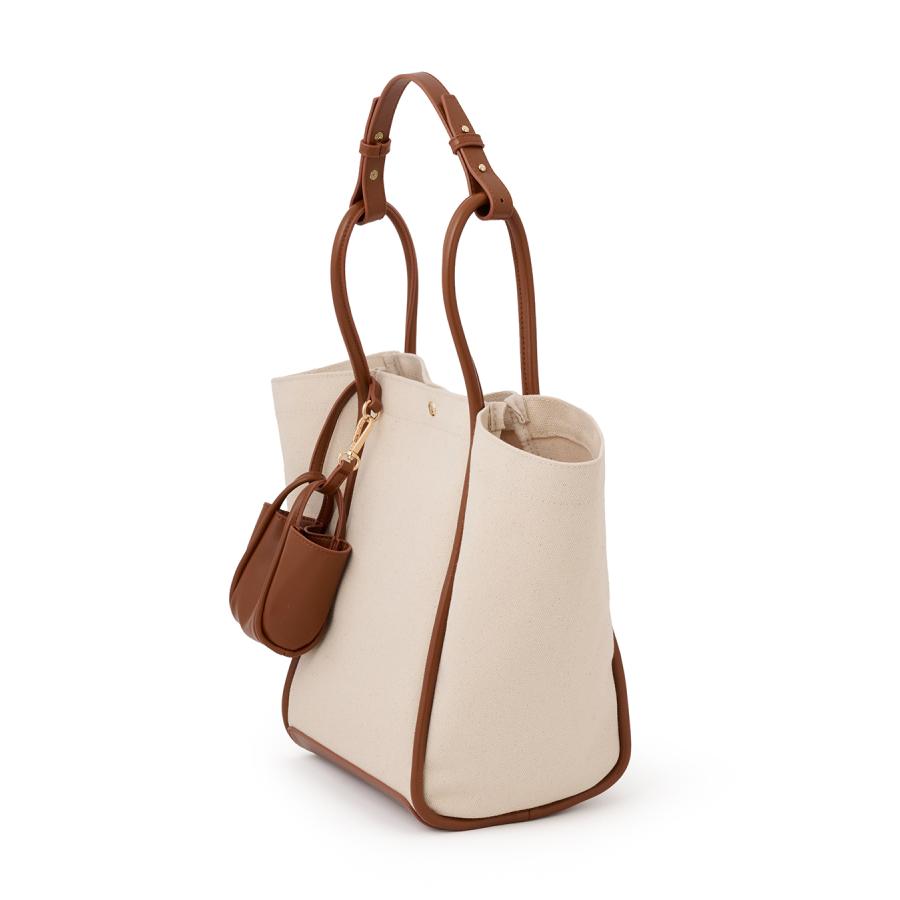 COCODEAL バイカラートリミングキャンバストート 76252301 : shopooo