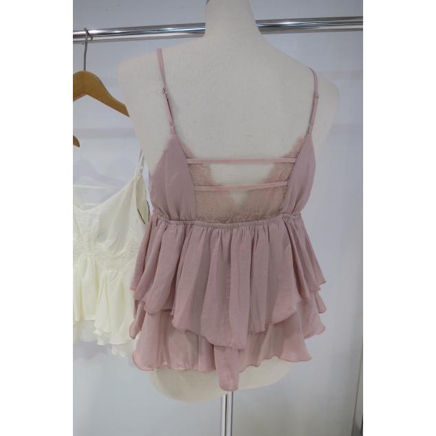 COCODEAL サテンレースペプラムキャミソール 76318448 : shopooo by