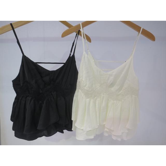 COCODEAL サテンレースペプラムキャミソール 76318448 : shopooo by