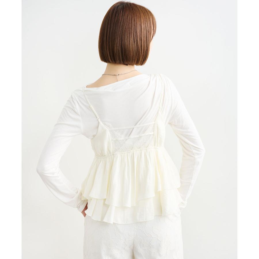 COCODEAL サテンレースペプラムキャミソール 76318448 : shopooo by