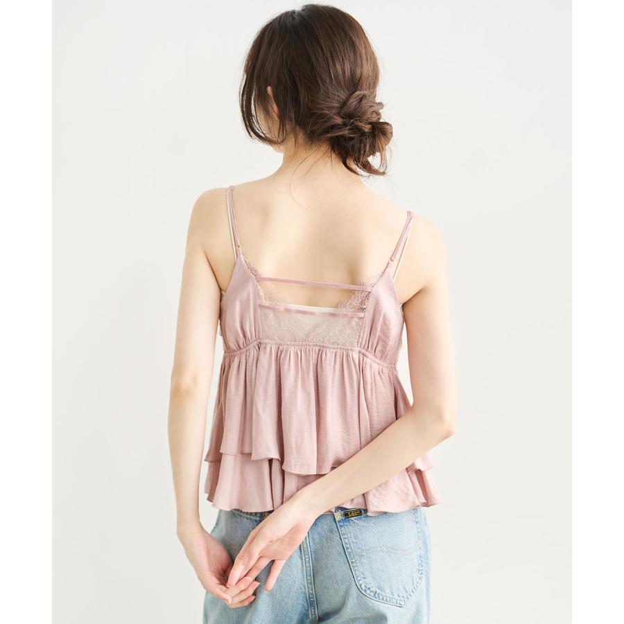 COCODEAL サテンレースペプラムキャミソール 76318448 : shopooo by
