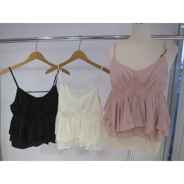 COCODEAL サテンレースペプラムキャミソール 76318448 : shopooo by