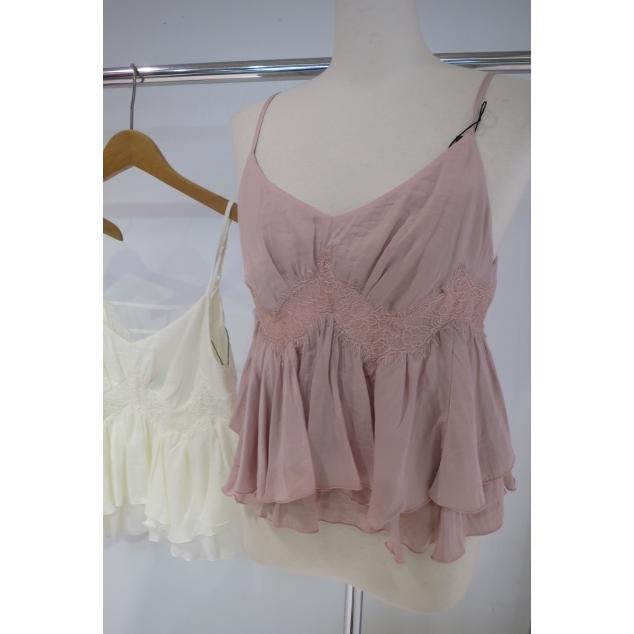 COCODEAL サテンレースペプラムキャミソール 76318448 : shopooo by