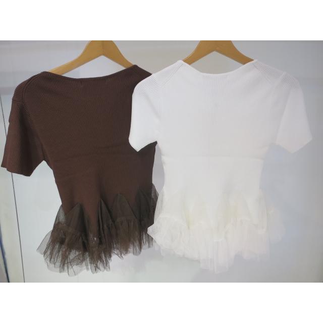 COCODEAL ニットドッキングチュールペプラムトップス 76531007