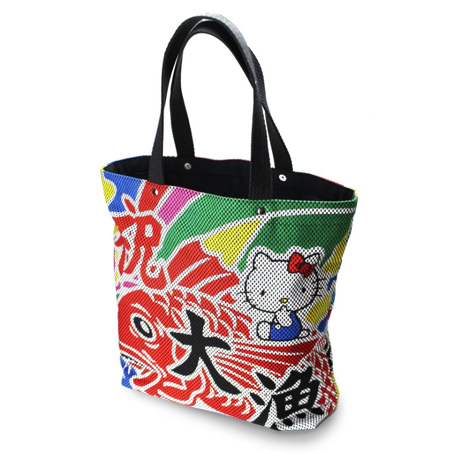 ハローキティ×太田旗店 刺子織大漁旗トートバッグ　鯛_3