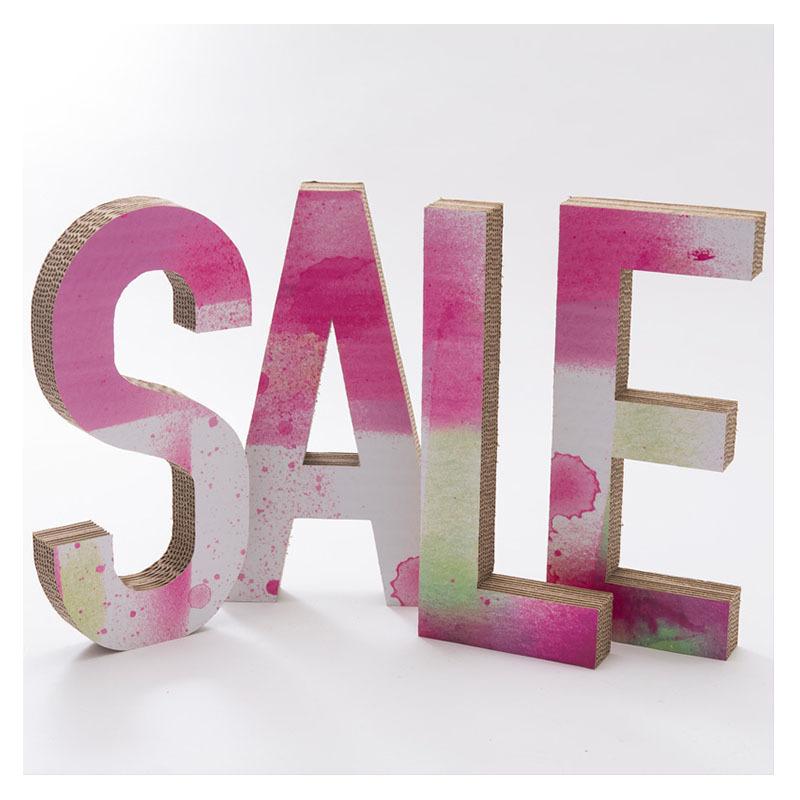 ダンボール文字「SALE」 Paint Pink 【公式通販】
