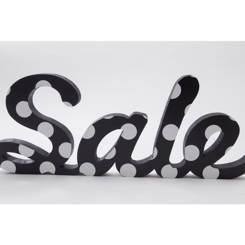カルプ文字「SALE」筆記体　ドット
