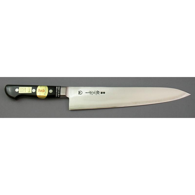 牛刀24cm 佐文 全鋼・手研本刃付 刃渡240mm