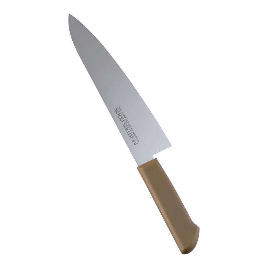新作モデル 牛刀33cm マスターコック抗菌カラー包丁　ブラウン　MCGK330　刃渡330mm その他包丁、ナイフ