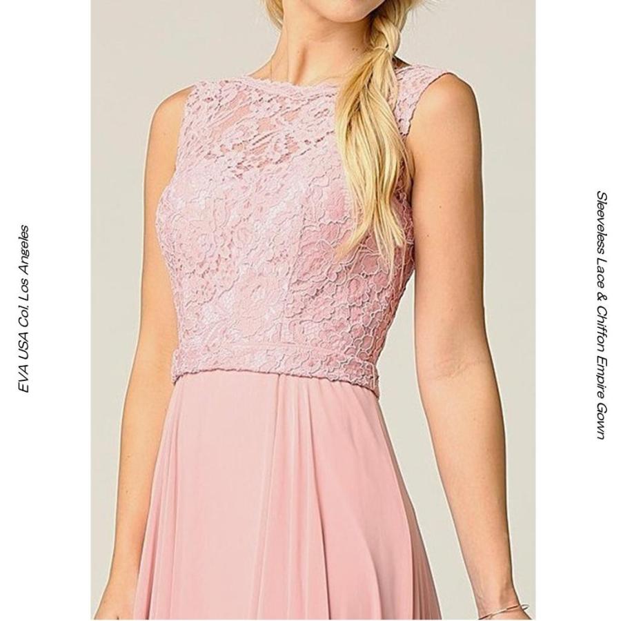 エヴァドレス 3299 【演奏会ドレス・全8色】エンブロイダリーレース エンパイアロングドレス オーケストラドレス ピアノ伴奏ドレス 声楽ドレス ダスティーローズの画像