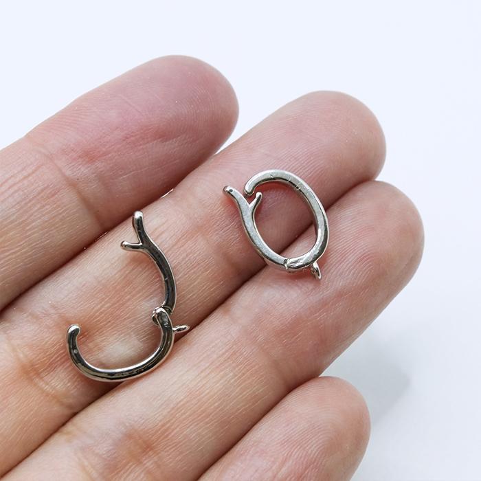 69.クリッカー パーツ シンプル 大 1個 開閉式 バチカン 金具
