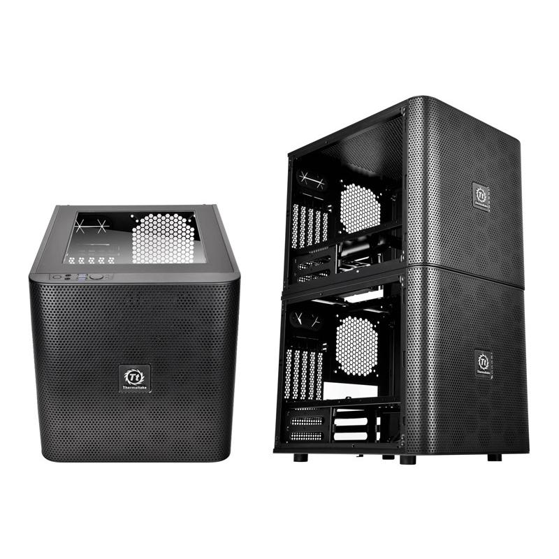 Thermaltake Core V21/Black/Win/SECC 水冷対応キューブ型PCケース (CA
