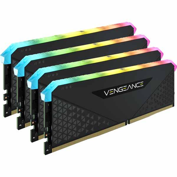 Corsair 32GB(8GBx4) DDR4 3600MHz (PC4-28800) 18-22-22-42 UDIMM VENGEANCE RGB RS 1.35V for AMD Ryzen & Intel｜CMG32GX4M4D3600C18｜itempost｜04