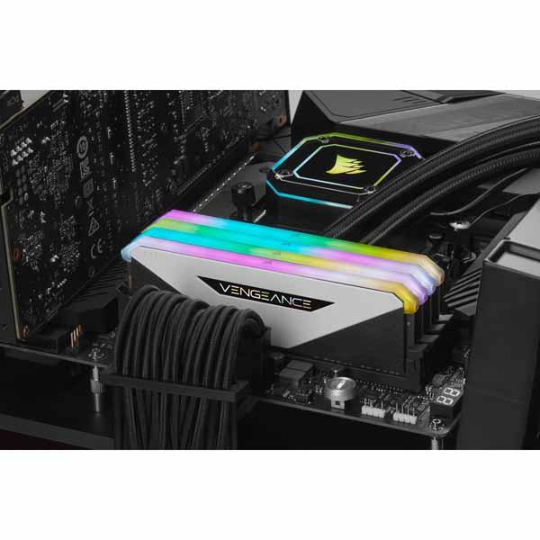 Corsair 16GB(8GBx2) DDR4 3200MHz (PC4-25600) 16-20-20-38 UDIMM VENGEANCE RGB RT ホワイト 1.35V for AMD Ryzen｜CMN16GX4M2Z3200C16W｜itempost｜05