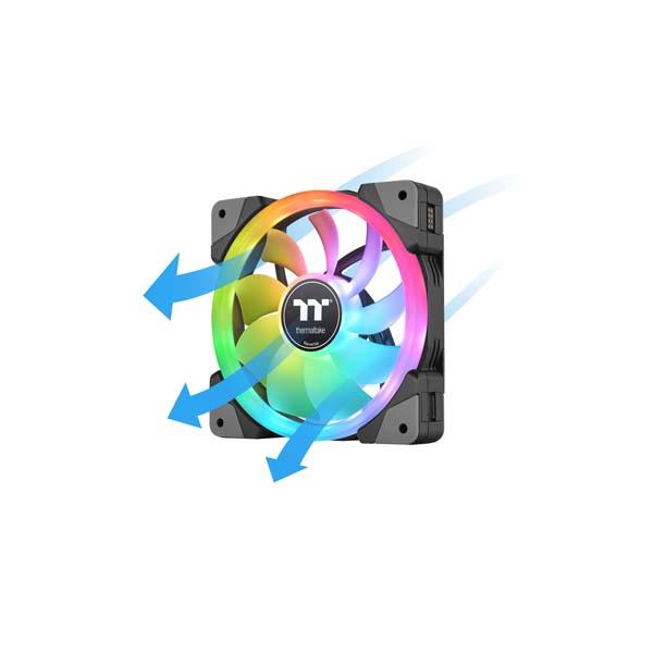 Thermaltake SWAFAN EX12 RGB (3-Fan Pack) 120mmファン ブラック｜CL-F143-PL12SW-Aの画像